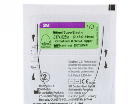 Дуга нитиноловая Unitek Super Elastic .016 ВЧ  ФIII 3М
